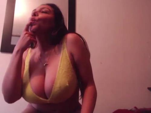 Hot latina milf with huge tits looking on various bras